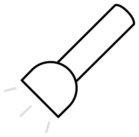 Flashlight emoji coloring page free printable coloring pages