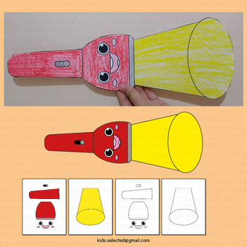 Camping craft flashlight summer bulletin board coloring pages activities day art