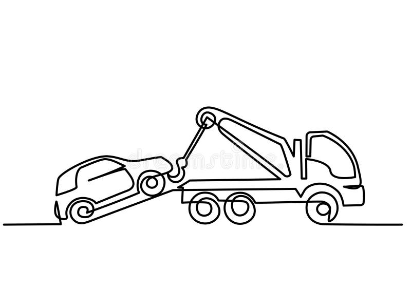 Tow truck drawing stock illustrations â tow truck drawing stock illustrations vectors clipart