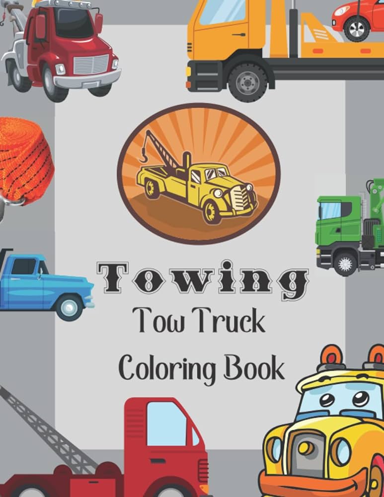Towing tow truck colouring book towing tow truck colouring book for kids frankie cayz and libros