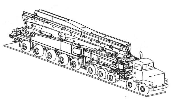 Amazing flatbed semi truck coloring page