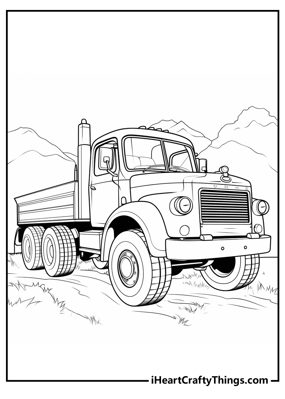 Truck coloring pages free printables