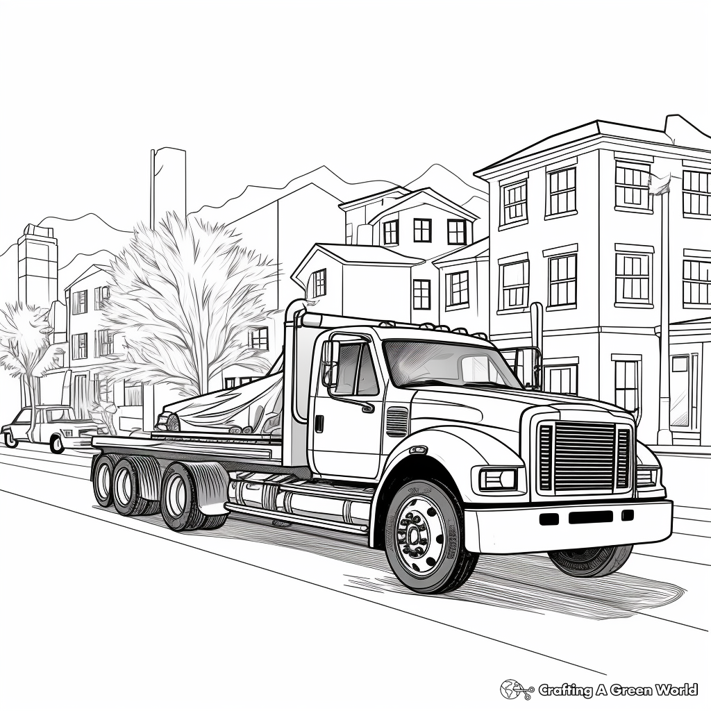 Tow truck coloring pages