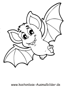 Ausmalbild flermaus zum ausdrucken