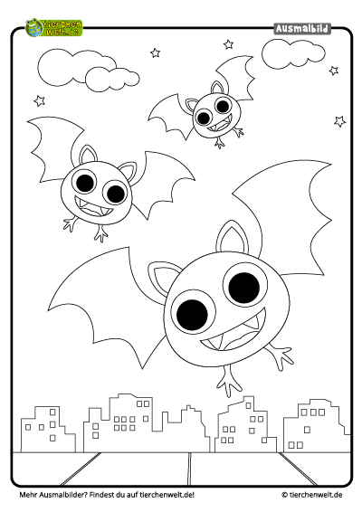 Ausmalbild flermaus