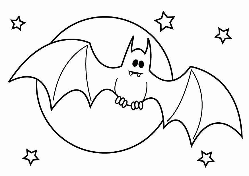 Malvorlage halloween fledermaus