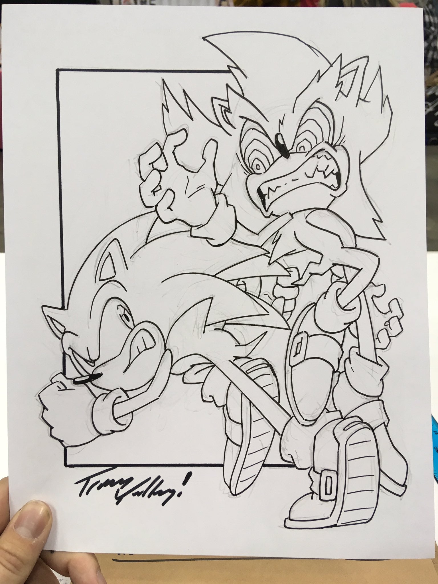 Sonic vs fleetway super sonic by tracy yardley yardleyart rsonicthehedgehog