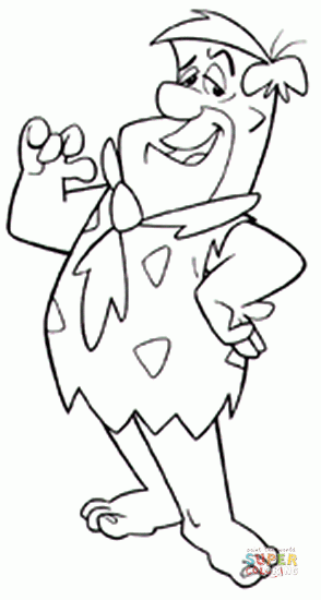 The flintstone coloring page free printable coloring pages