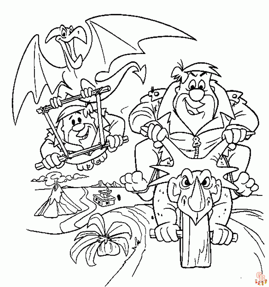 Get creative with the flintstones coloring pages