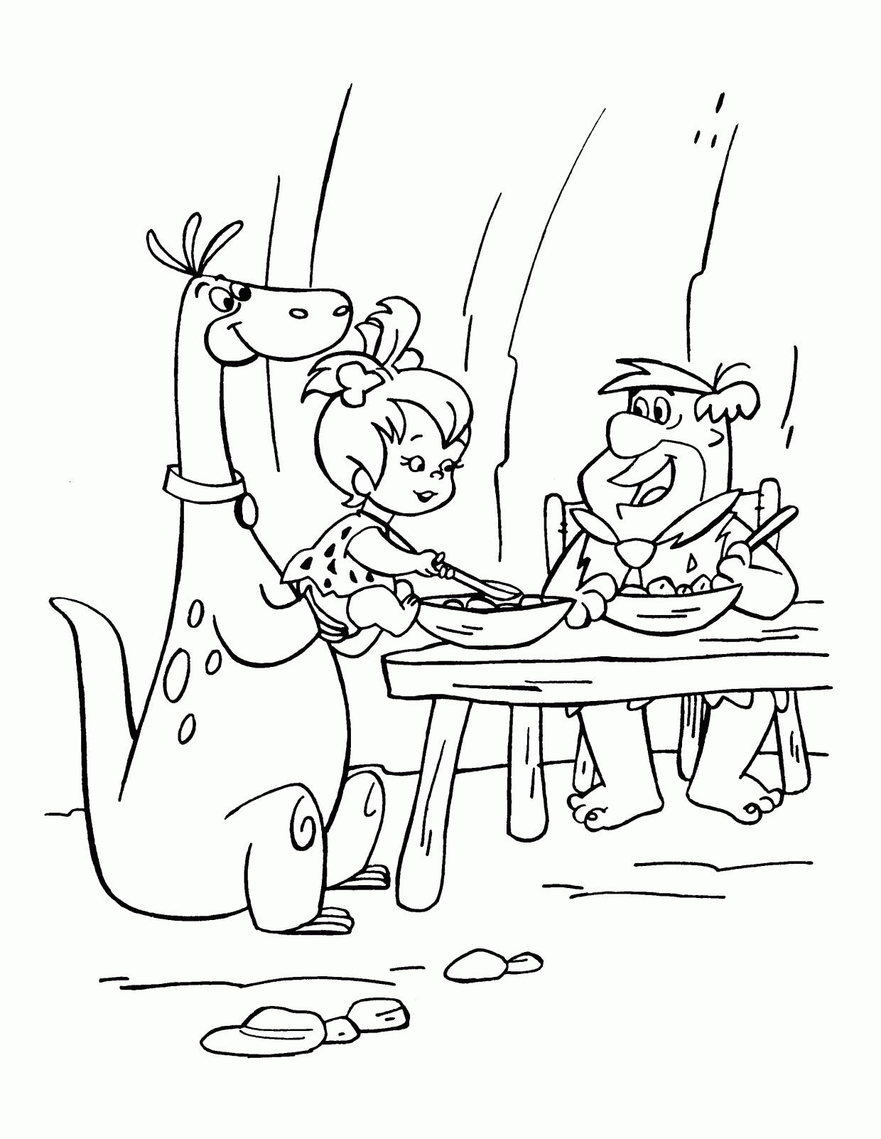 Get creative with the flintstones coloring pages