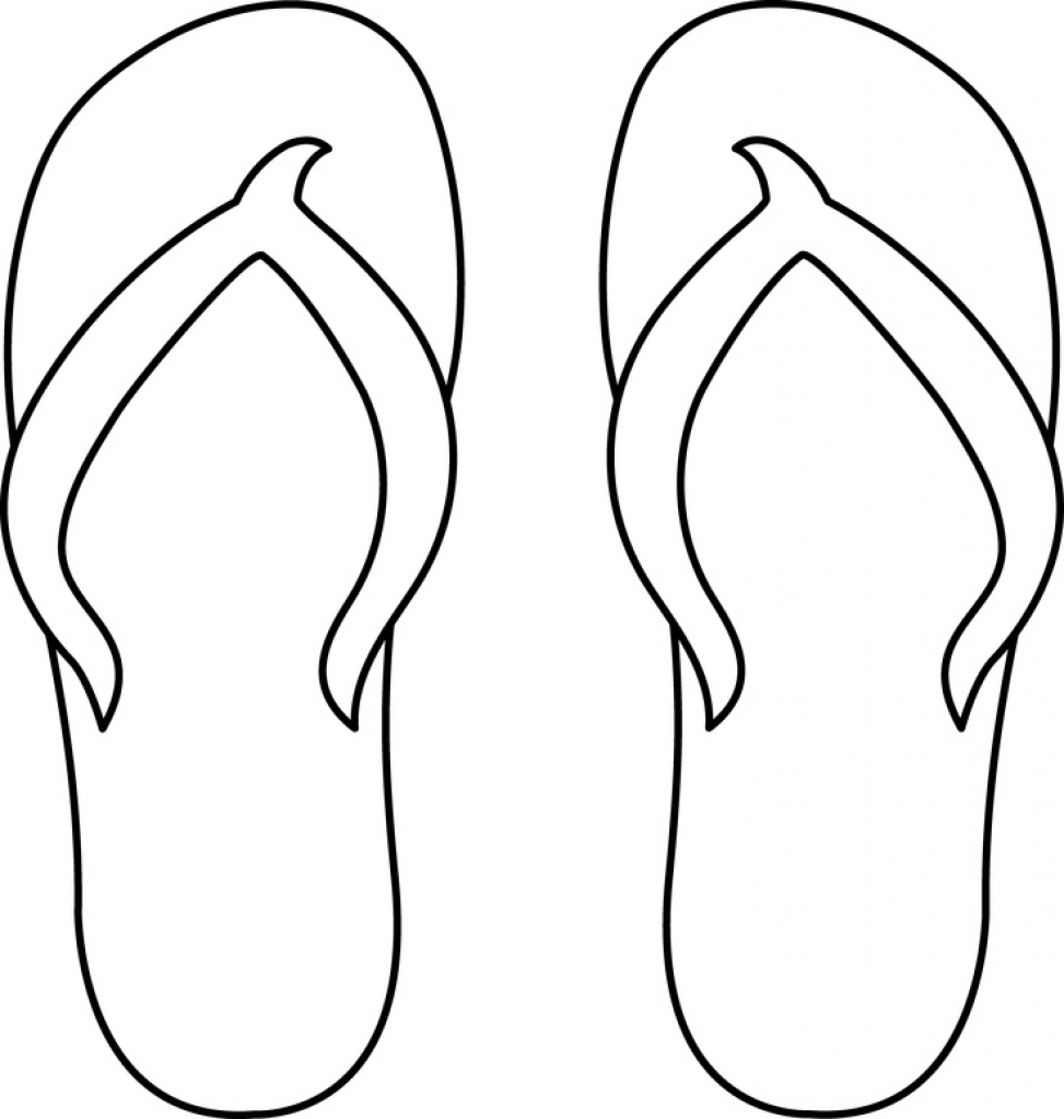 Free printable flip flop template