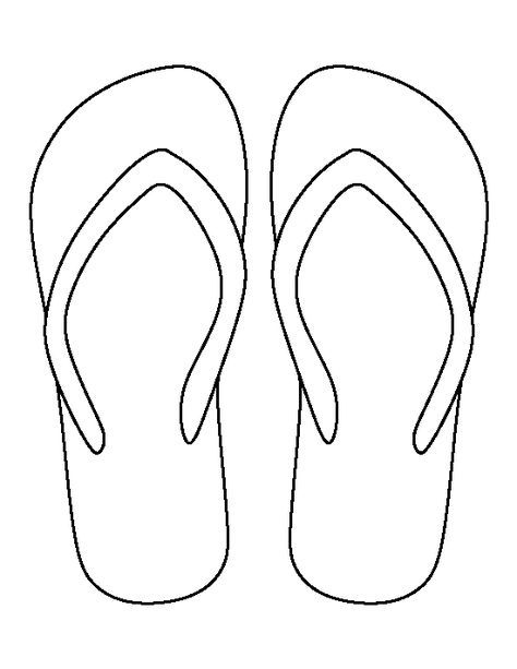 Free printable flip flop template