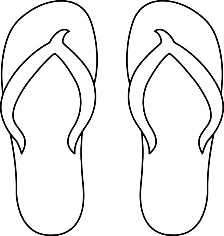 Flip flop coloring template desenhos para pintar desenhos para imprimir colchas aplique