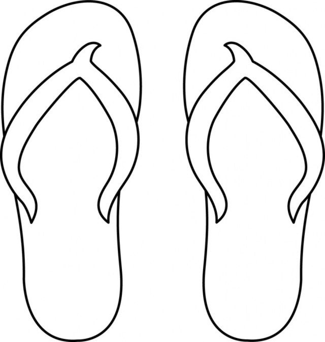 Wonderful photo of flip flop coloring pages