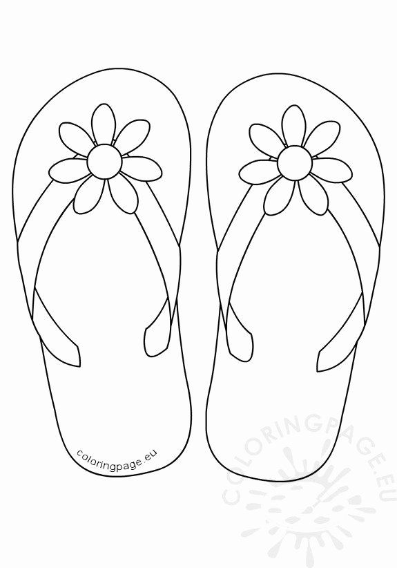 Flip flop coloring page unique flip flops daisy flower button â coloring page summer coloring pages flip flop craft fall coloring pages
