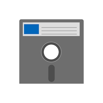 Premium vector simple floppy disk icon for personal puter or system unit d color icon