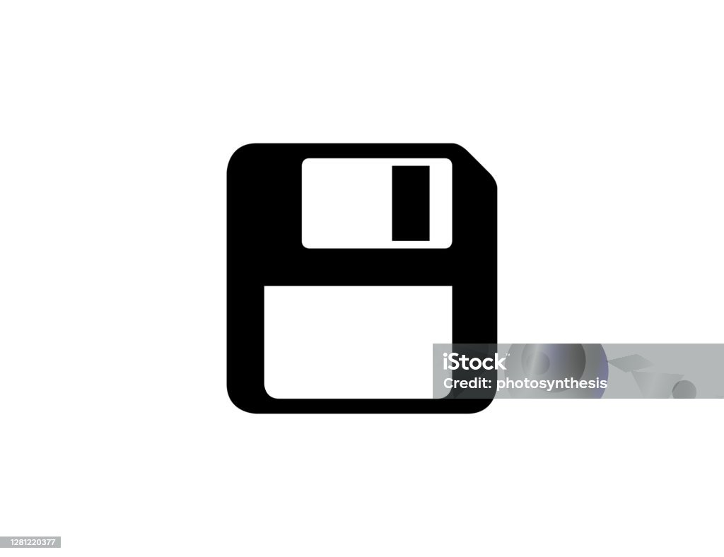 Floppy disk icon isolated diskette symbol vector stock illustration