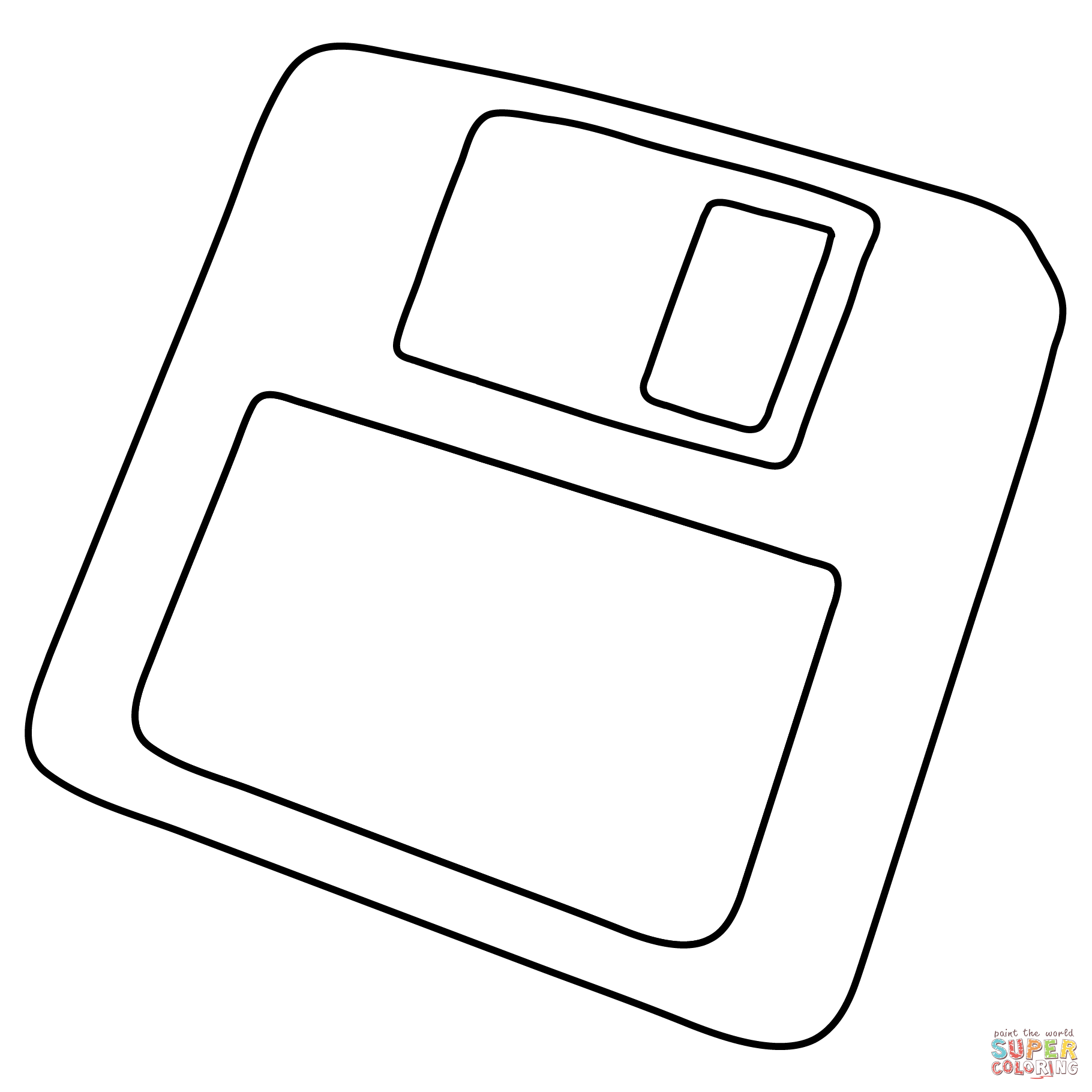 Floppy disk emoji coloring page free printable coloring pages