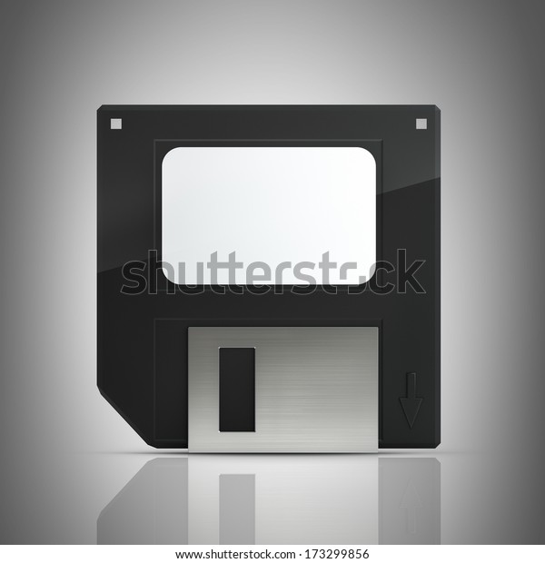 Magnetic floppy disc over royalty