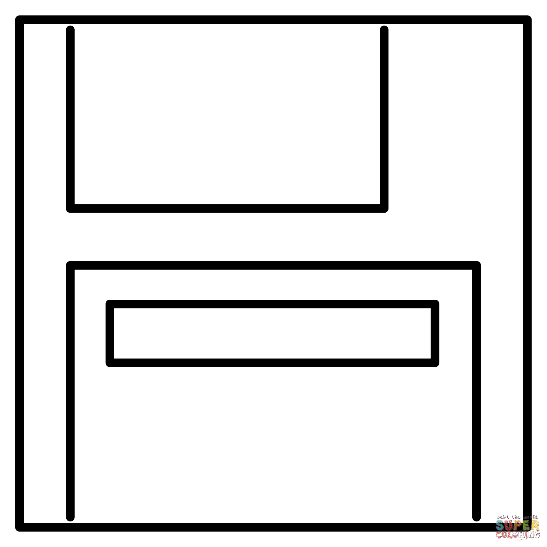 Floppy disk emoji coloring page free printable coloring pages
