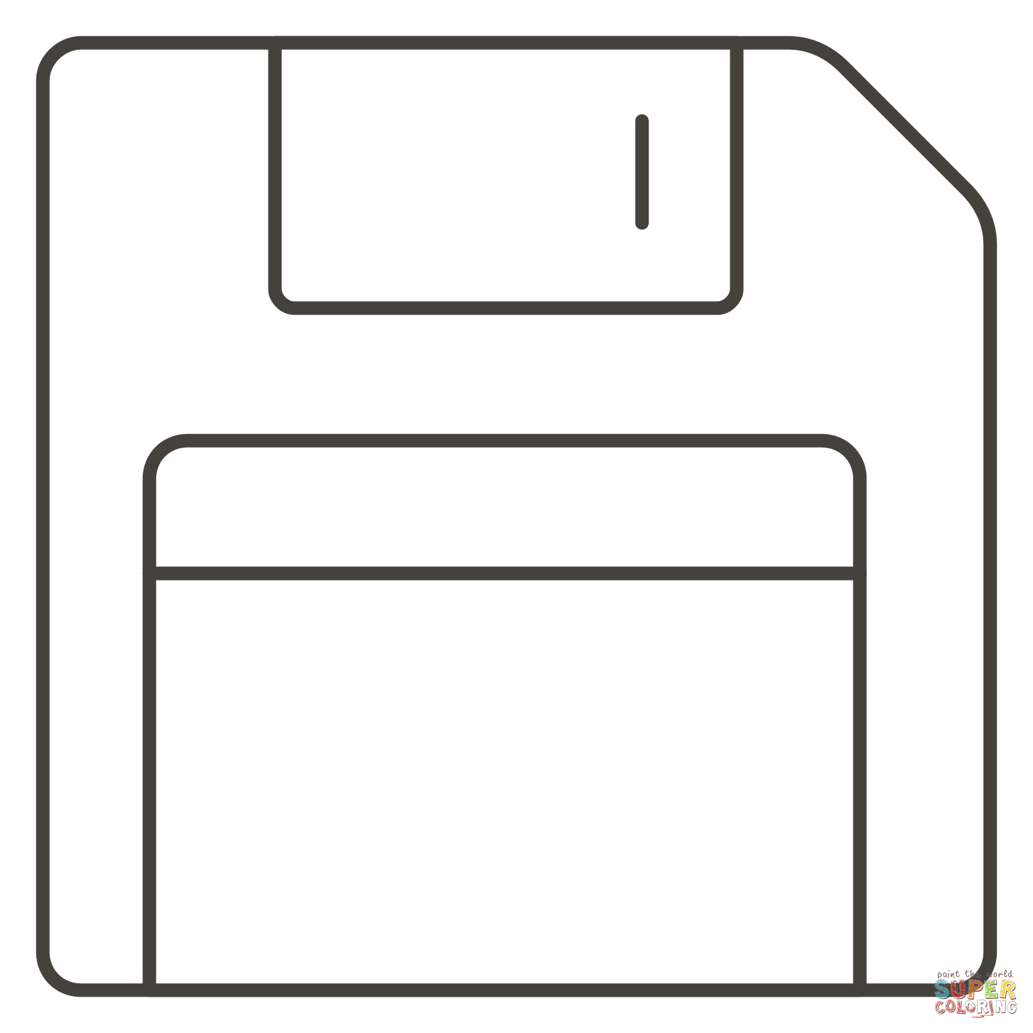 Floppy disk coloring page free printable coloring pages