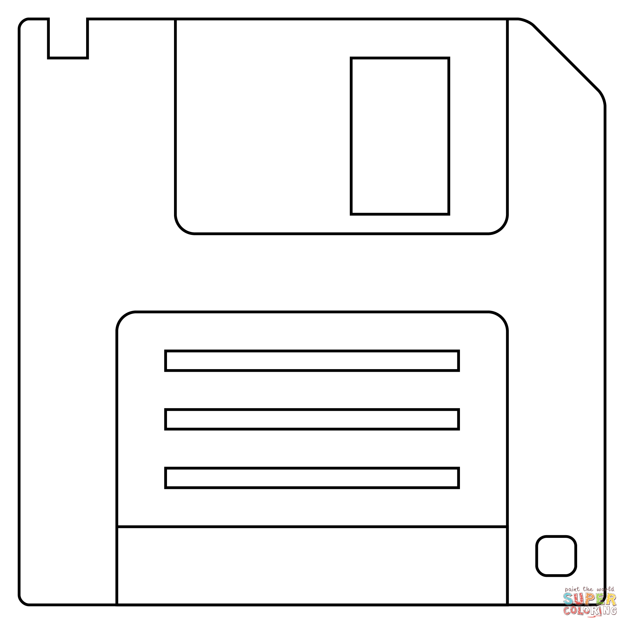 Floppy disk coloring page free printable coloring pages