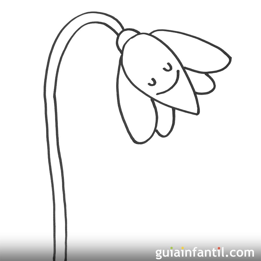 Cãmo hacer paso a paso un dibujo de una campanilla