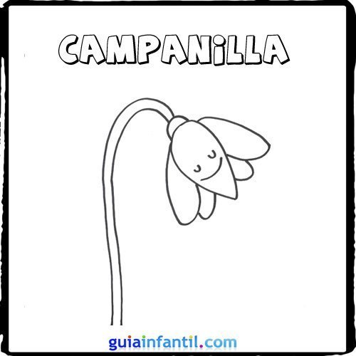 Dibujo de una campanilla para pintar con los niãos