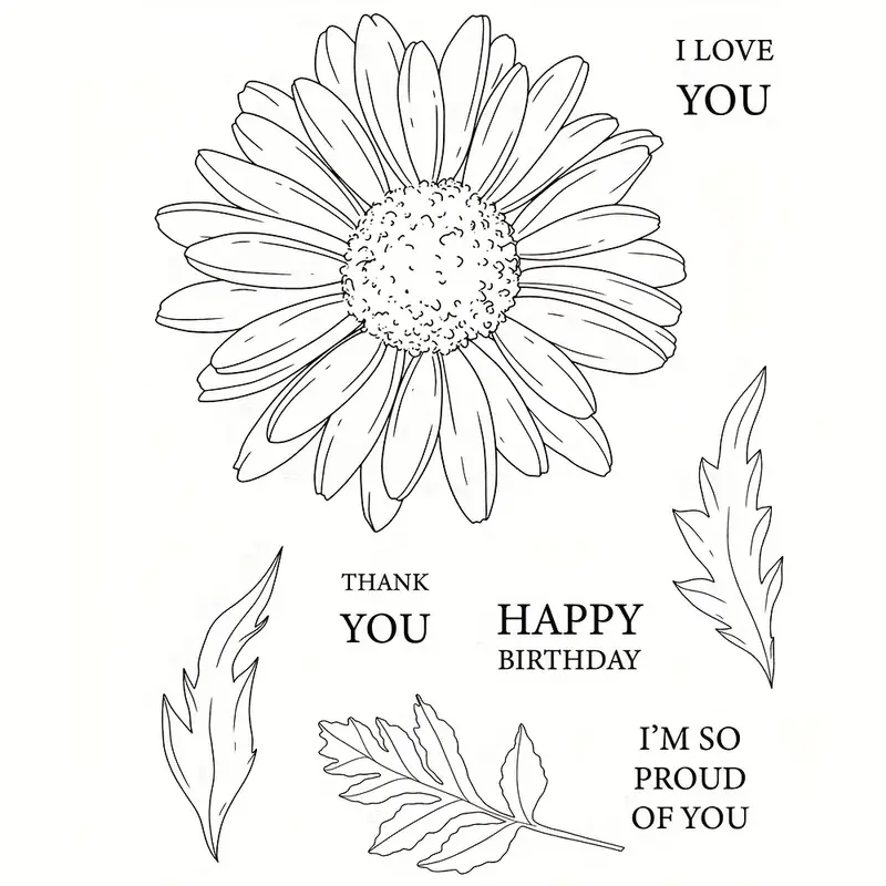 Un trozo de naturaleza floreciendo hermosa planta emocional flor sello transparente de metal cortando morir para hacer manualidades de bricolaje tarjeta de felicitaciãn de papel scrapbooking