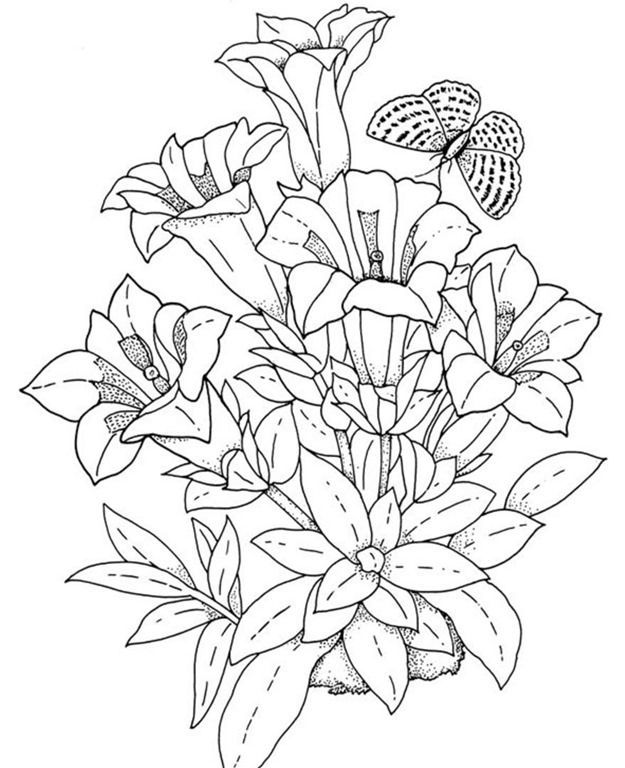 Desenhos de flores para colorir e imprimir