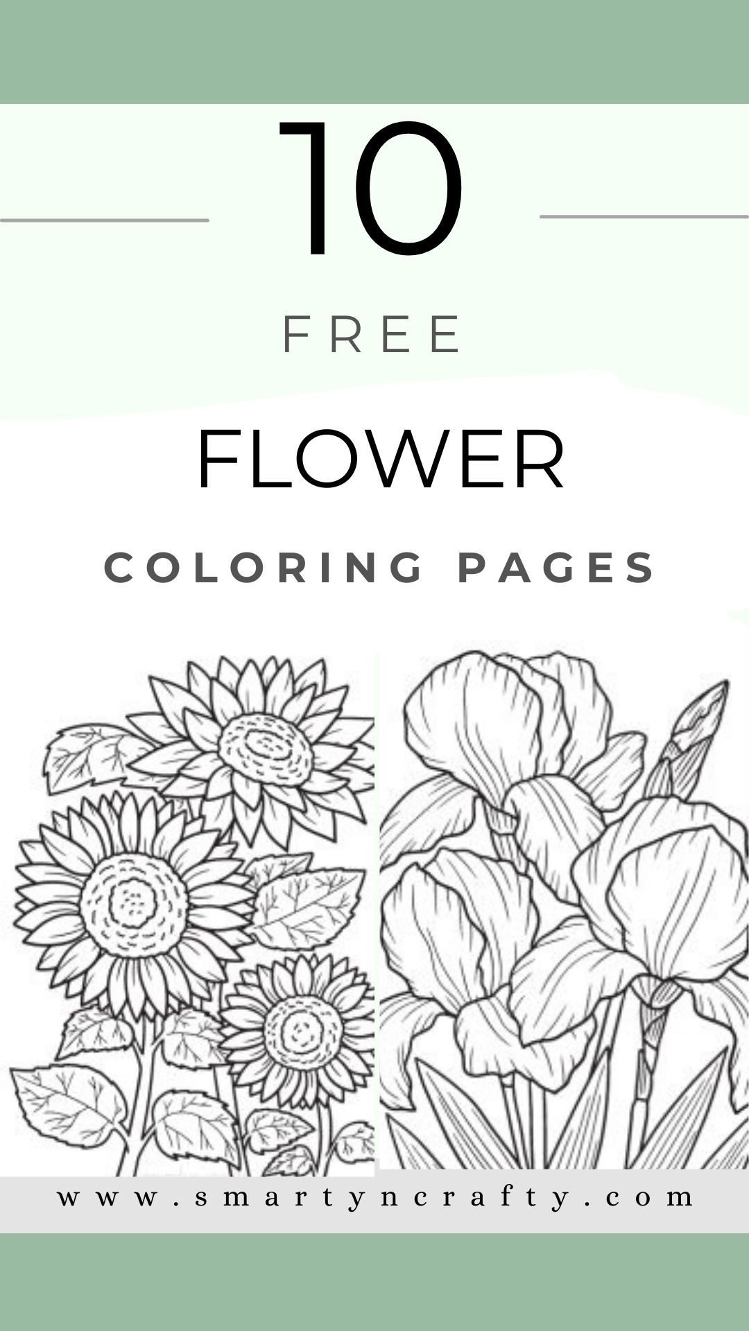 Free flower coloring pages to relax