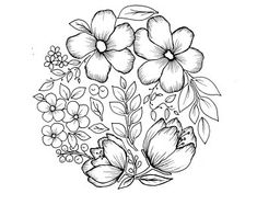 Wild flowers pdf coloring page