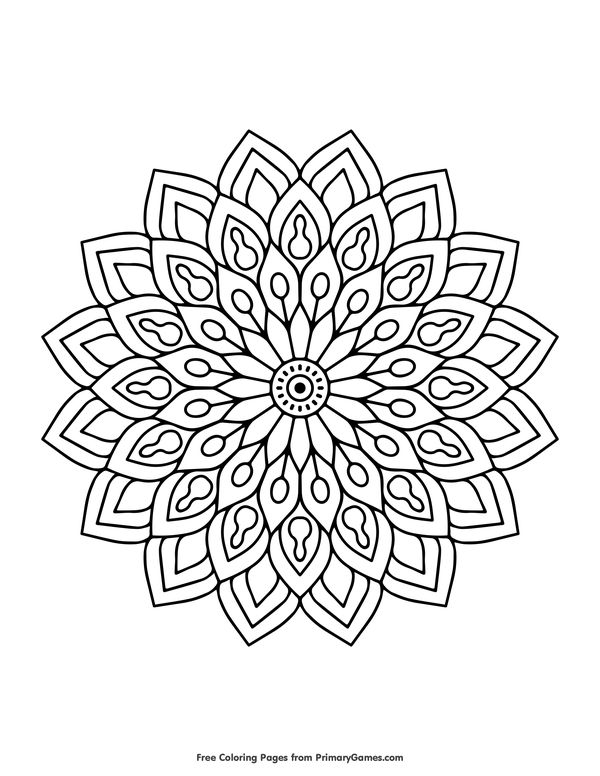 Flower coloring page â free printable ebook flower coloring pages abstract coloring pages spring coloring pages