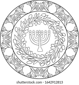 Los candelabros judãos en las ramas vector de stock libre de regalãas