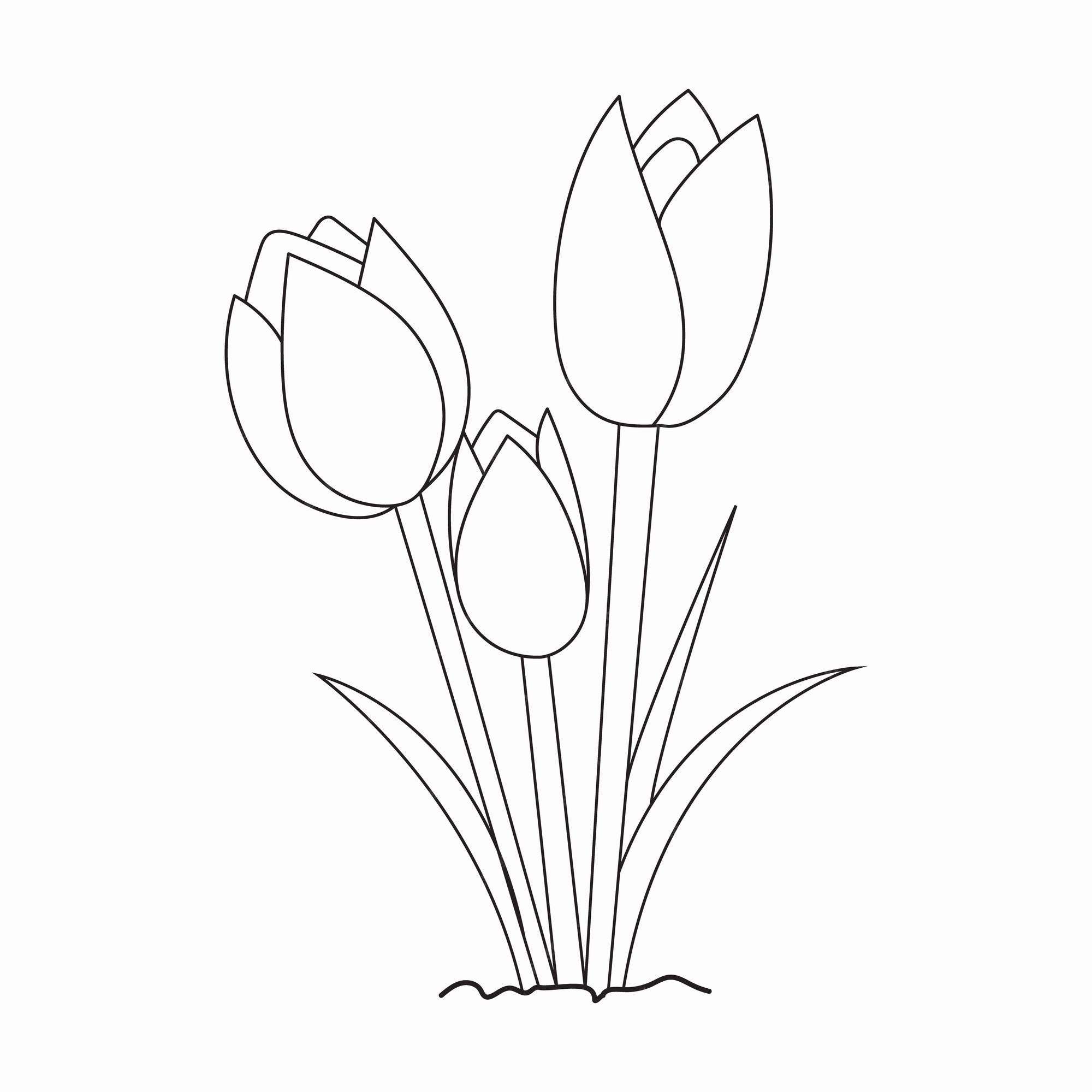 Premium vector beautiful easy flowers coloring book hand drawn black and white flowers
