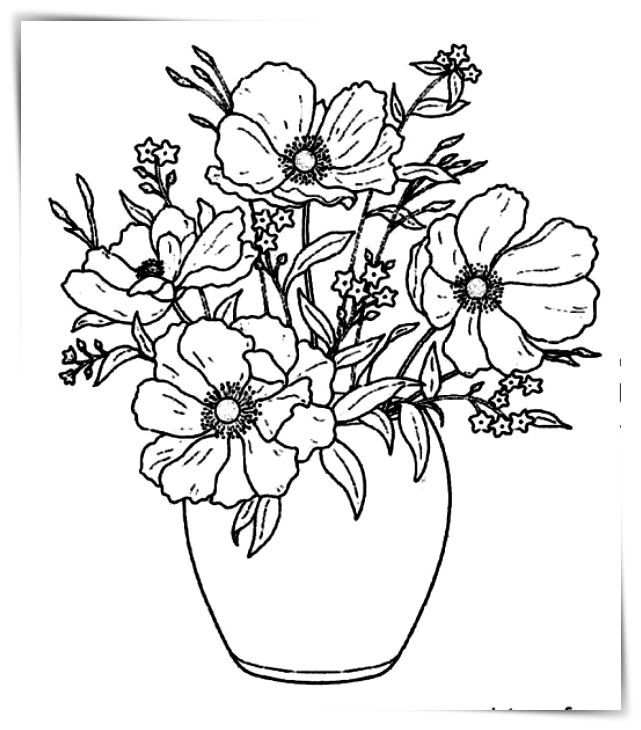Hermosas imãgen de flor para colorear para que los mãs chicos se puedan divertir pintando a flor y dãndoâ florero dibujo pintar en tela dibujos de flor