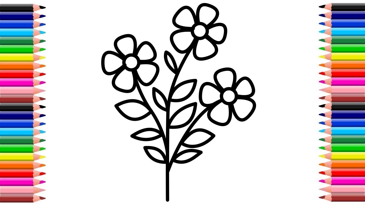 Flores para dibujar o dibujar flores sencillas