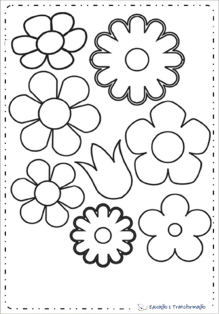 Plantillas mold de flor para imprimir y recortar flor mold flor para imprimir patron de flor de fieltro