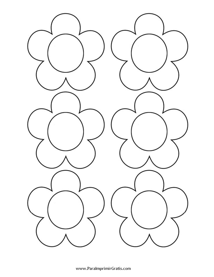 Plantillas moldes de flores para imprimir y recortar
