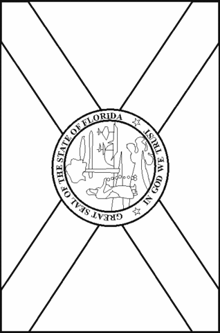 Florida state flag coloring page free printable coloring pages