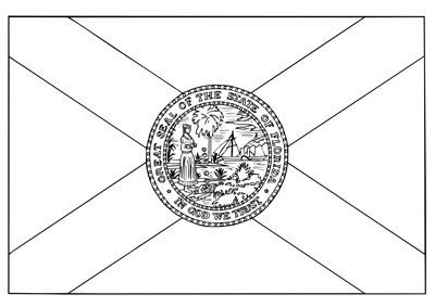Florida statehood united states postage stamp coloring page