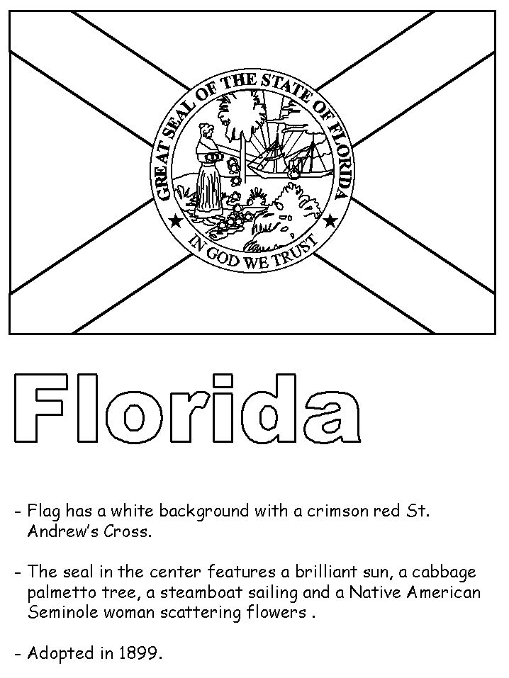 Florida state flag flag coloring pages bird coloring pages american flag coloring page