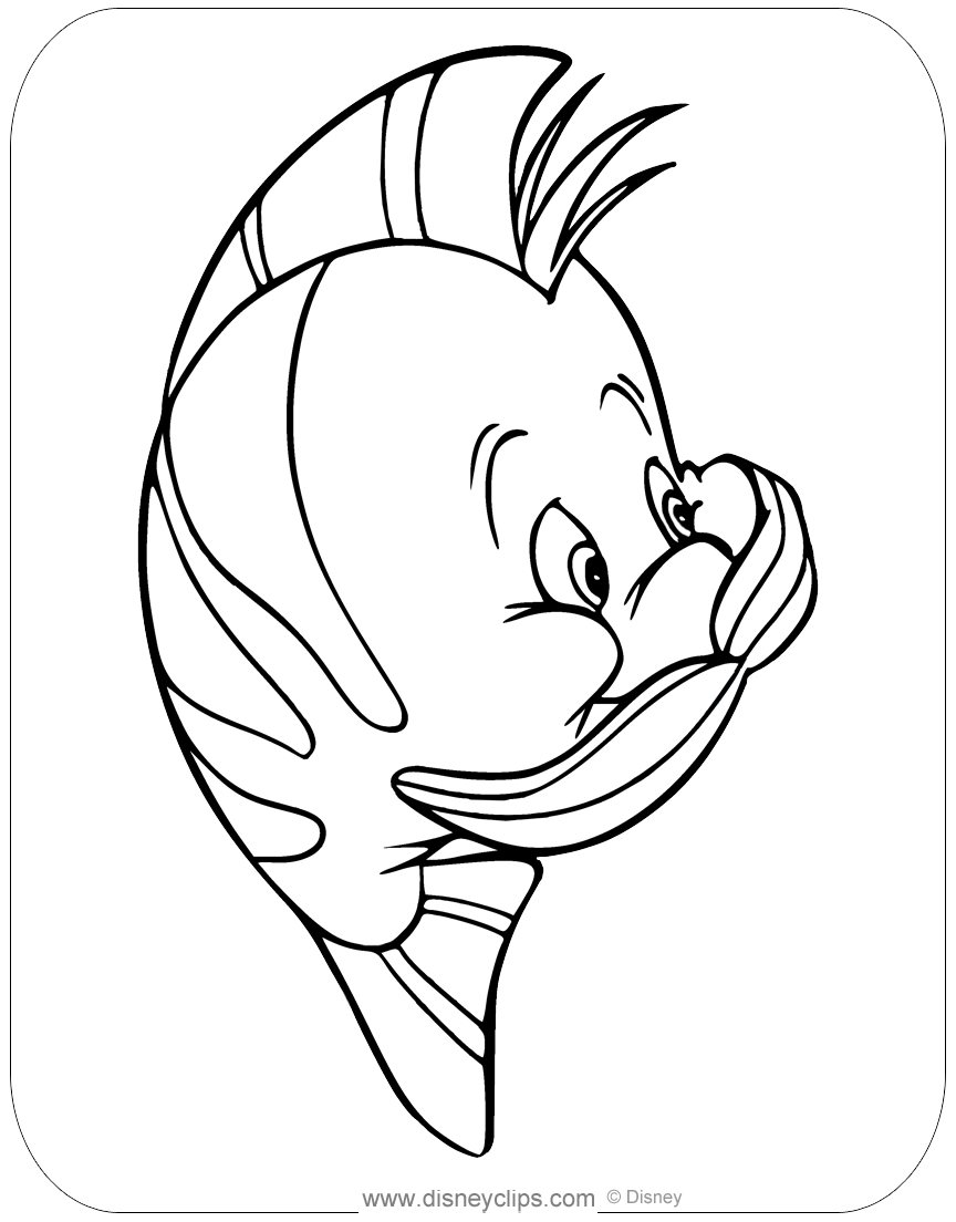 The little mermaid coloring pages