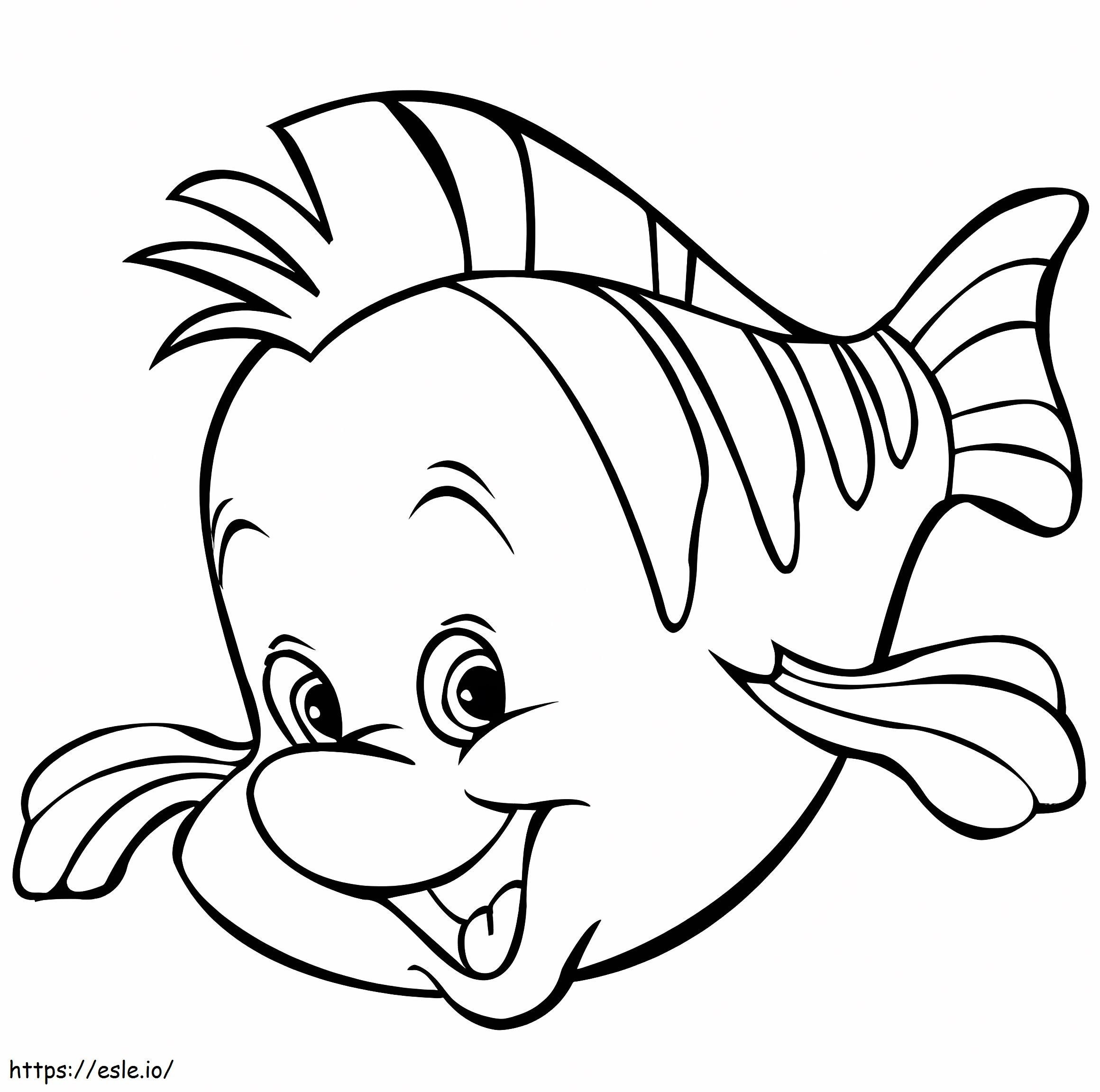 Happy flounder a coloring page