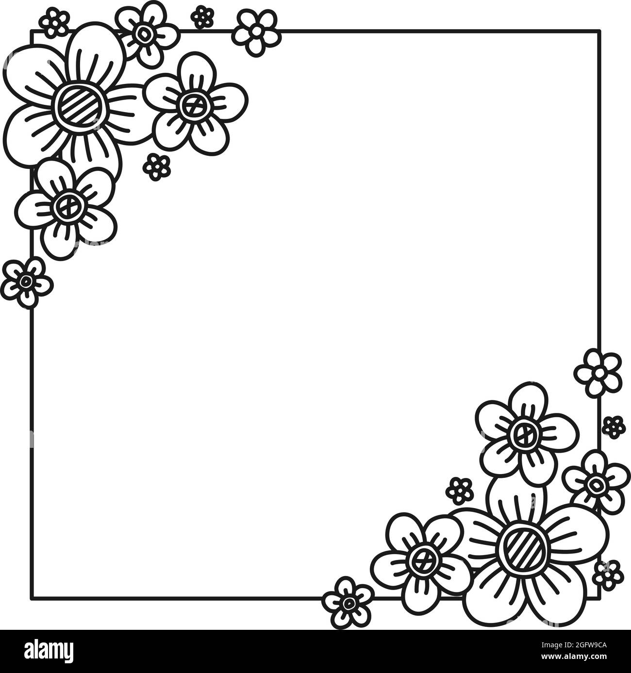 Coloring border black and white stock photos images