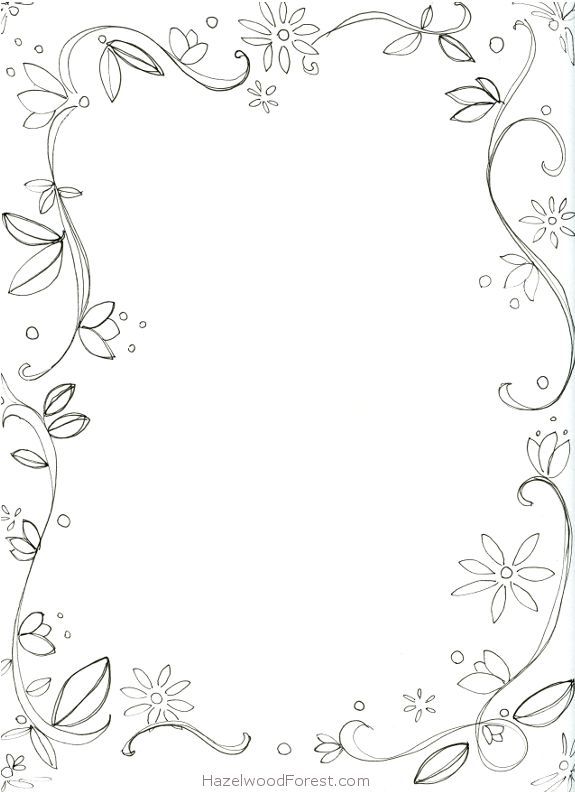Adult coloring page border free printable flowers images of border coloring pages printable printaâ page borders free printable frames colorful borders design