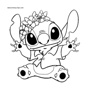 Stitch coloring pages printable for free download