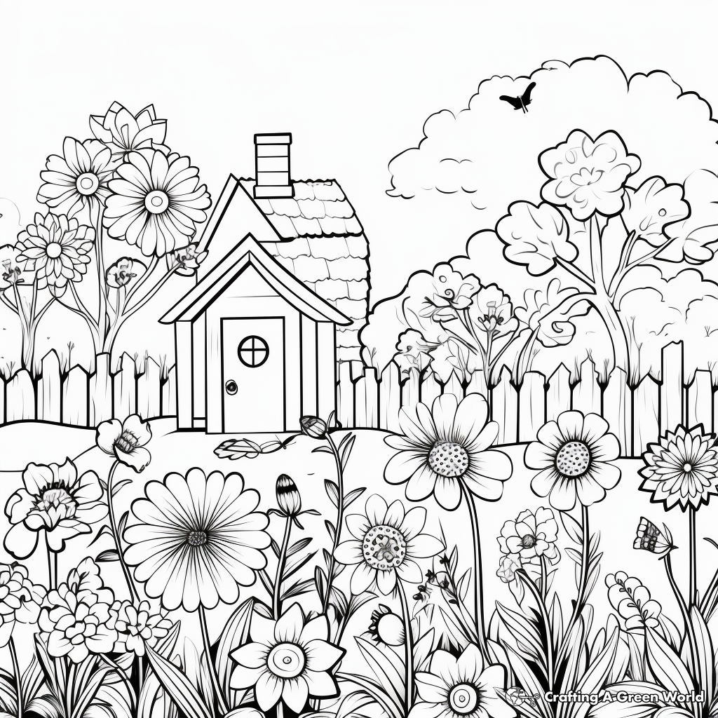 Garden coloring pages