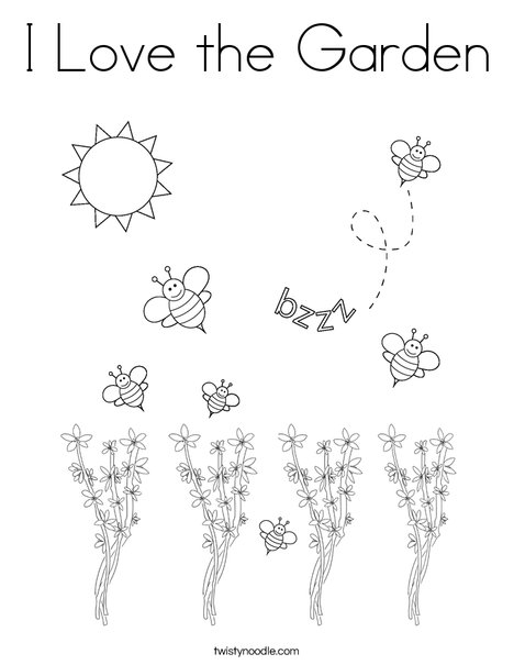 I love the garden coloring page