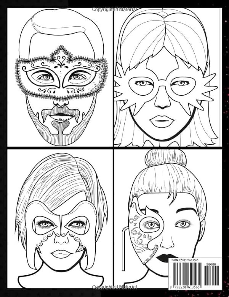 Fancy masks coloring book an adult coloring book with animal face masks flower masks fantasy masks steampunk masks and more anime and manga coloring books press bridget books